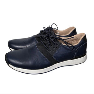 Vionic Carmen Lace Up Sneakers Navy Leather Comfort Walking Shoes Orthotic